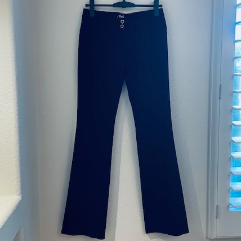 DOLCE & GABBANA D&G Matte Jersey Black Bootcut Pants